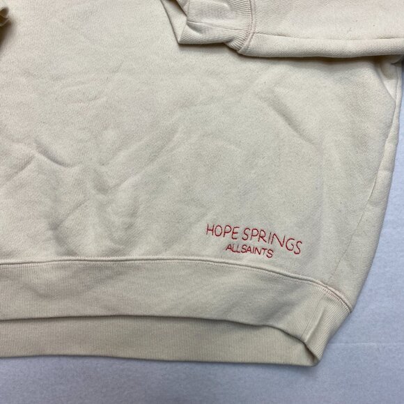 All Saints Sweatshirt Men's S Beige Hope Springs Crewneck Pullover - Picture 4 of 11